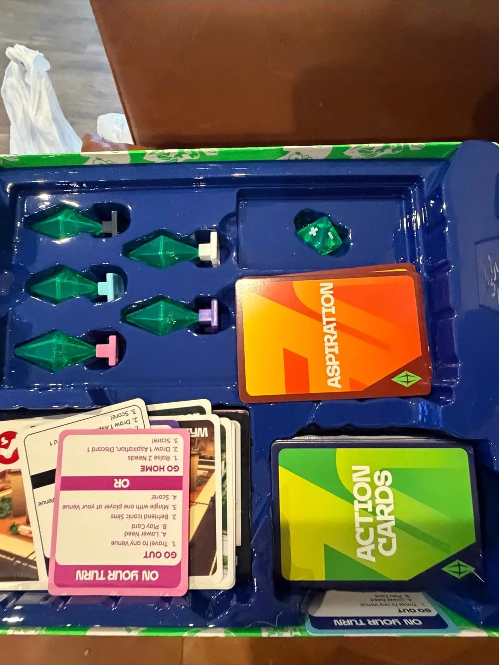 The Sims Board Game by Goliath — Blue with Bright Green Trim